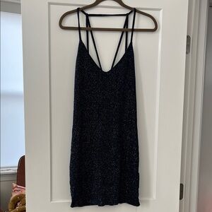 Charli XCX for Boohoo Navy Sparkle Mini Dress